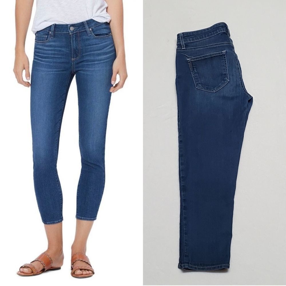 PAIGE Deep Horizon Roxie Capri Low Rise Mid Wash Ankle Skinny Jeans 29